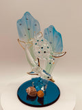 Dolphin & Turtle Glass Figurine | Coastal Ocean Decor for Sea Life Lovers