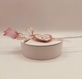 I Love You Mom Pink Pearl Rose Handcrafted Glass Gift Rose