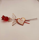 “My Wife” Red Rose Figurine | Glass Flower Romantic Gift Décor