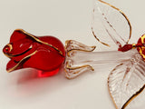 “My Wife” Red Rose Figurine | Glass Flower Romantic Gift Décor