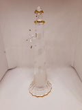 Spiral Lighthouse with Sea Gull, Tall Coastal Figurine with Glass & Crystal