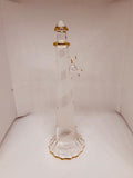 Spiral Lighthouse with Sea Gull, Tall Coastal Figurine with Glass & Crystal