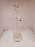 Spiral Lighthouse with Sea Gull, Tall Coastal Figurine with Glass & Crystal