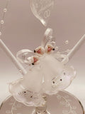 Anniversary Heart Glass Figurine | Romantic “Happy Anniversary” Gift with Bells