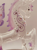 Unicorn with Purple Fairy Glass Figurine | Fantasy Collectible Decor for Dreamers