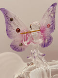 Unicorn with Purple Fairy Glass Figurine | Fantasy Collectible Decor for Dreamers