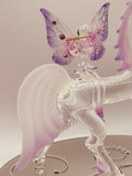 Unicorn with Purple Fairy Glass Figurine | Fantasy Collectible Decor for Dreamers