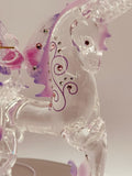 Unicorn with Purple Fairy Glass Figurine | Fantasy Collectible Decor for Dreamers