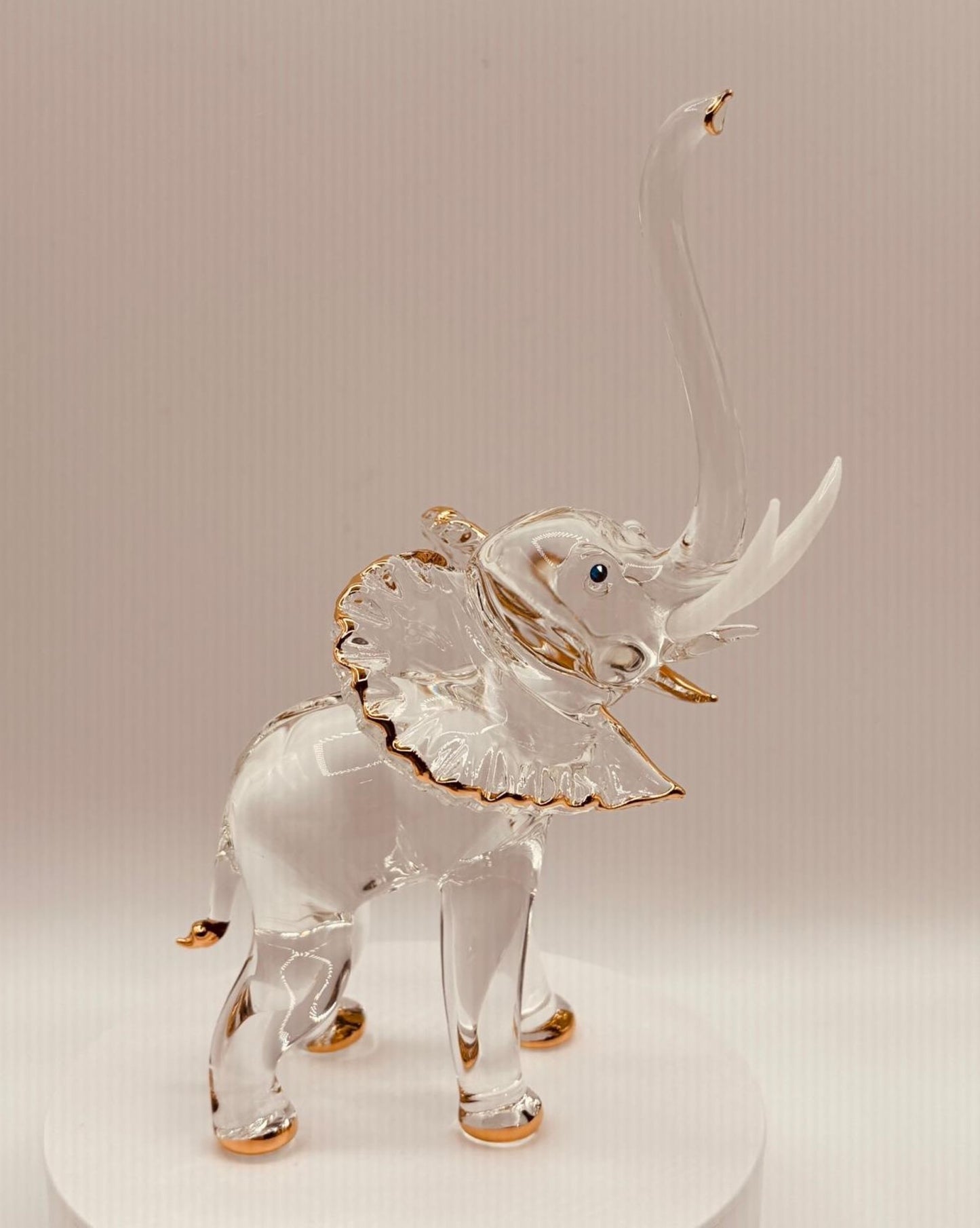 Glass Elephant Figurine Gift | Lucky Elephant Decor Good Luck Gift