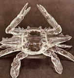 Glass Crab Figurine | Coastal Ocean Display Beach Décor