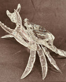 Glass Crab Figurine | Coastal Ocean Display Beach Décor