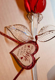 Glass Rose Gift for Wife Handcrafted Romantic Anniversary Decor
