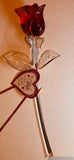 Glass Rose Gift for Wife Handcrafted Romantic Anniversary Decor