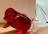 Glass Rose Gift for Wife Handcrafted Romantic Anniversary Decor