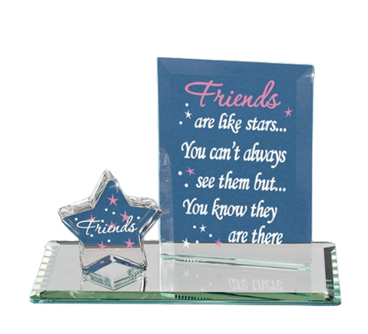 Glass Star Collectible Figurine Friends are Like Stars