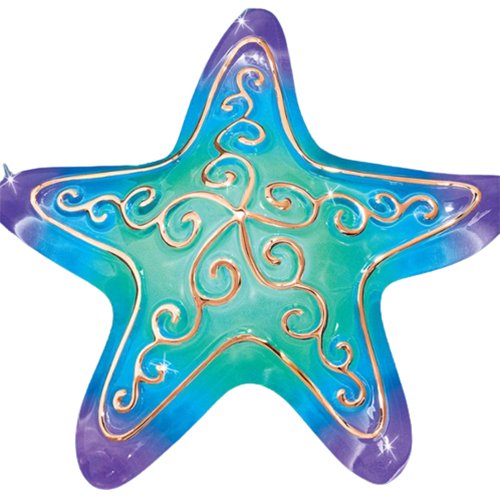Glass Starfish Collectible Figurine Accented with 22kt Gold
