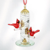 Cardinal Feeder Ornament, Handmade Cardinal Lovers Figurine, Hanging Ornament, Bird Feeder Décor Cardinal Gifts