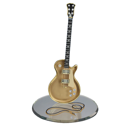 Glass Baron Classic Gold Top Guitar Collectible Figurine