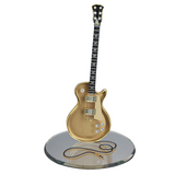 Classic Guitar Figurine, Handcrafted Gold Guitar, Handmade Gift for Music Lovers, Home Decoration, Anniversary, Gift for Him/Her