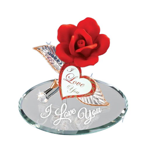 Handmade Rose I Love You Figurine, Rose Flower Gift, Valentines Day Gift, Mothers Day Flower Gift, Anniversary Gift, Wedding Gift