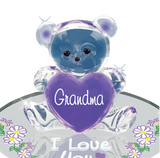 Grandma I Love You Gift Figurine, Glass Bear Gift For Mom, Grandma Mother's Day Gift, Valentine Gift for Grandmother