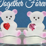 Glass Teddy Bear, You & Me Figurine, Together Forever, Handcrafted Glass Bear,  Animals Bear Gift, Anniversary Gifts for Wife