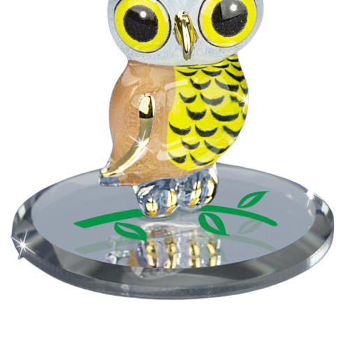 Handcrafted Glass Owl Figurine, Owl Statue, Owl Gift, Home Decor, Bird Figurine, Mother's day Gift, Gift for Owl Lovers