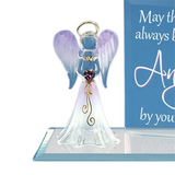 Handcrafted Glass Angel Figurine, Crystals Heart Angel Gift, Holiday Decor Christmas Gift