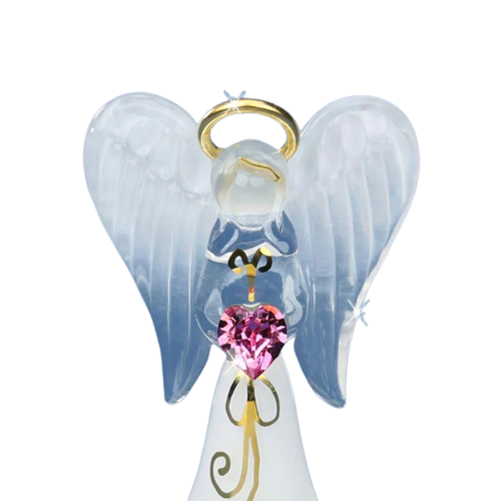Glass Baron Angel I'm Blessed Figurine with Crystals Accent