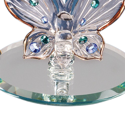 Butterfly with Blue Crystals Glass Collectible Figurine