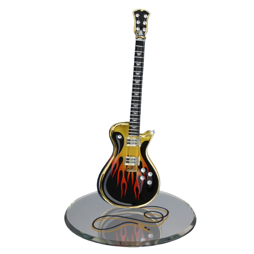 Classic Smokin' Hot Guitar Figurine, Handmade Guitar, Gift Ideas, Handcrafted Gift for Him/Her, Dad, Home Decorations