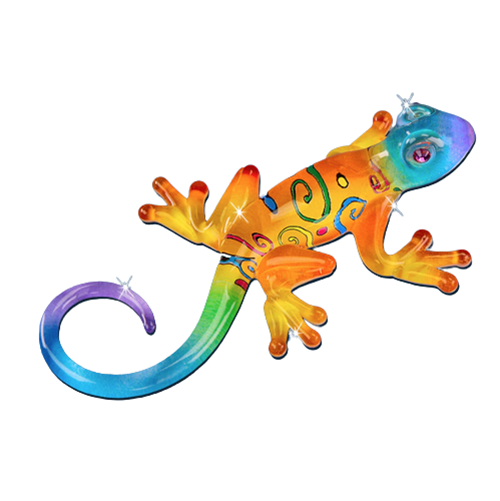 Glass Lizard Gecko, Handmade Lizard Gecko Figurine, Gecko and Reptile Decor, Holiday Gifts for Him/Her, Home Decor