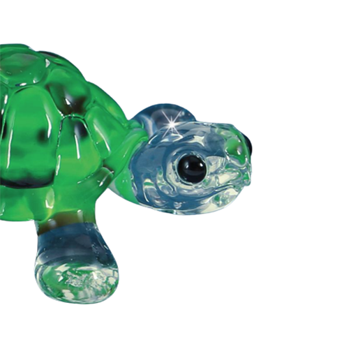 Glass Baron Green Turtle Figurine