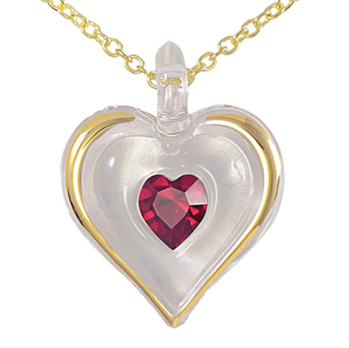 January Birthstone Heart Necklace, Birthstone Gift, January Birthday Gift, Gemstone Necklace, Birthstone Jewelry, Bridesmaid Gift