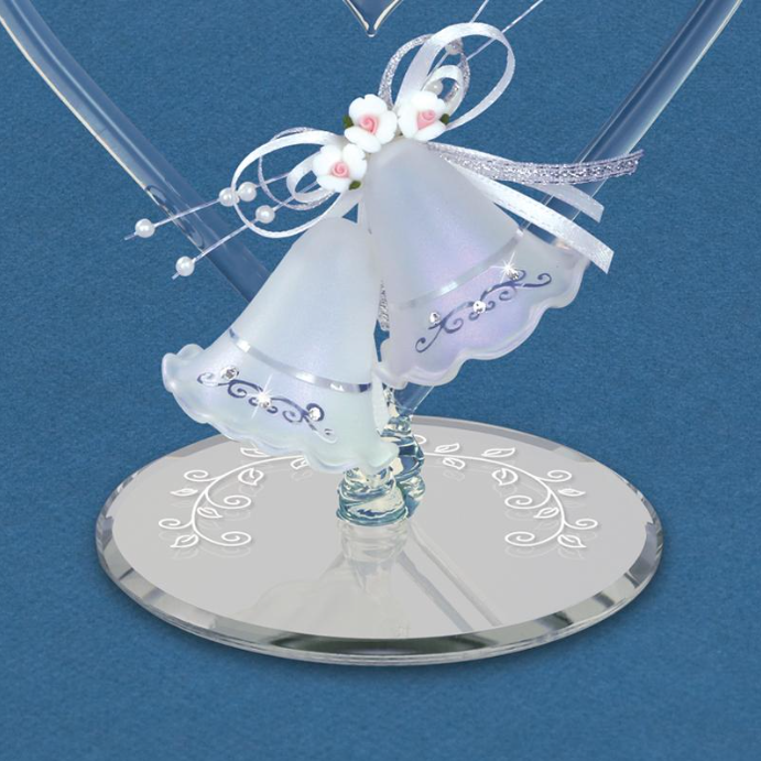 Glass Baron Anniversary Wedding Heart Topper Figurine