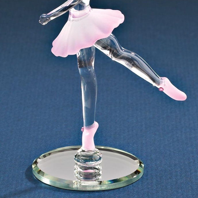 Handblown Glass Ballerina, Pink Dancing Ballerina, Handcrafted Glass Figurine, Gift for Her, Christmas Gift, Gift For Kids