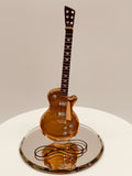Handcrafted glass guitar figurine for music décor and studio displays