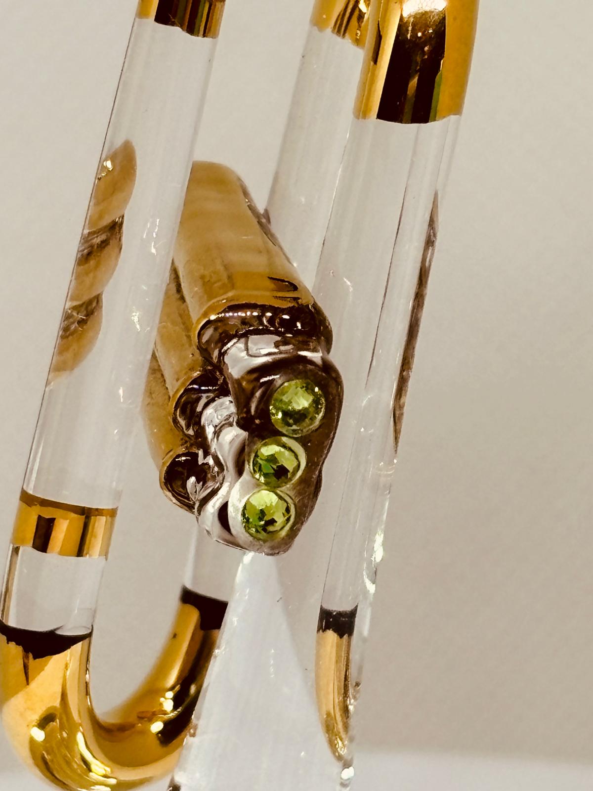 Trumpet Glass Figurine | Handcrafted Music Room Decor with 22Kt Gold Accents