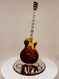Handcrafted large Smokin’ Hot guitar figurine with flame details and crystal accents