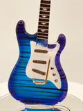 Vintage Purple Haze Guitar Figurine | Glass Music Display Décor