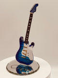 Vintage Purple Haze Guitar Figurine | Glass Music Display Décor