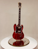 Custom Mahogany Glass Guitar Figurine Handcrafted Music Gift Decor