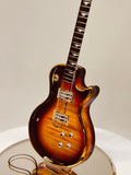 Glass Tobacco Burst Guitar Figurine Large Handcrafted Music Decor