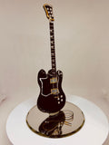 Custom Mahogany Glass Guitar Figurine Handcrafted Music Gift Decor