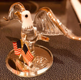 Eagle with USA Flag Figurine, American Flag, Patriotic Eagle Home Decor