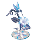 Handmade Hummingbird & Blue Lily Figurine, Anniversary Gift, Hummingbird Gifts