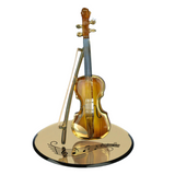 Gold Violin Figurine, Handcrafted Glass Violin, Home Decoration, Gift Ideas, Gift for Music Lovers