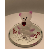 Handmade Bear Figurine I Love You Bear Keepsake Gift, Home Decor