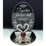 Together Forever Swans, Handcrafted Swans & Heart Figurines, Gift For Couples, Valentine's Day Gift, Home Decor