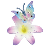 Crystal Butterfly, Glass Pink Lily, Handcrafted Figurine Home Decoration, Handmade Gift Gor Women